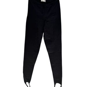 ANINE BING black mid-weight stirrup leggings - size XS